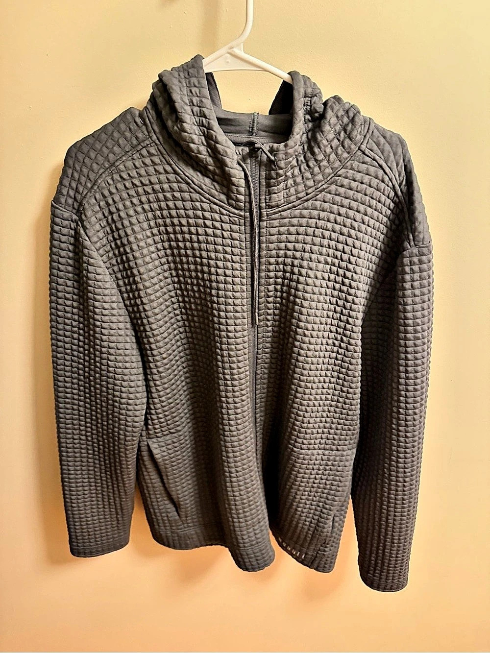 Nobull Quilted Full-Zip Hoodie Gray XL